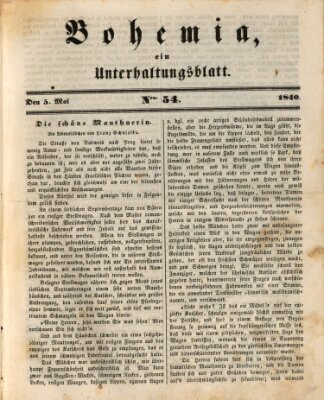 Bohemia Dienstag 5. Mai 1840