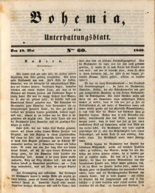 Bohemia Dienstag 19. Mai 1840