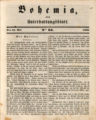 Bohemia Sonntag 31. Mai 1840