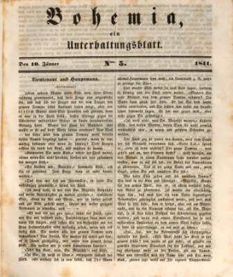 Bohemia Sonntag 10. Januar 1841