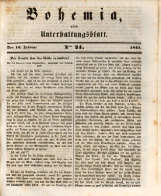 Bohemia Dienstag 16. Februar 1841