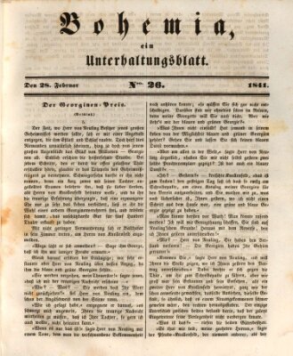 Bohemia Sonntag 28. Februar 1841