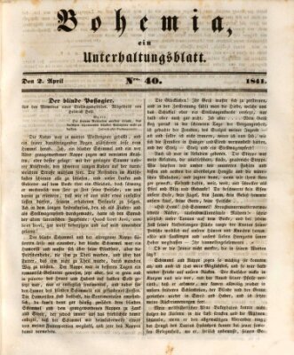 Bohemia Freitag 2. April 1841