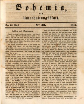 Bohemia Freitag 16. April 1841