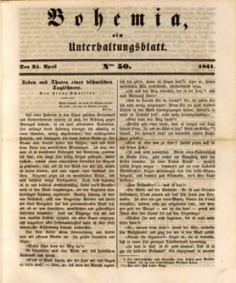 Bohemia Sonntag 25. April 1841