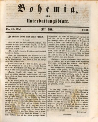 Bohemia Sonntag 16. Mai 1841