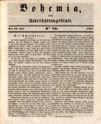 Bohemia Freitag 18. Juni 1841