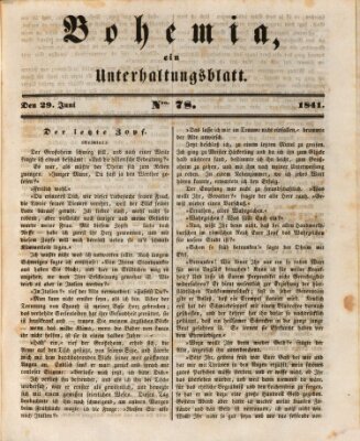 Bohemia Dienstag 29. Juni 1841