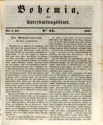 Bohemia Dienstag 6. Juli 1841