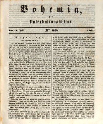 Bohemia Sonntag 18. Juli 1841