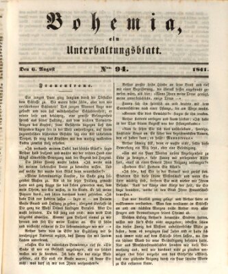 Bohemia Freitag 6. August 1841