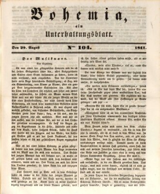 Bohemia Sonntag 29. August 1841