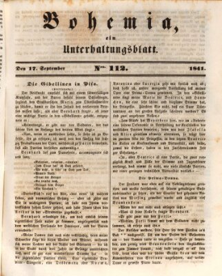 Bohemia Freitag 17. September 1841