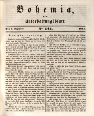 Bohemia Freitag 3. Dezember 1841