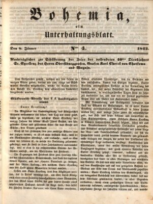 Bohemia Sonntag 8. Januar 1843