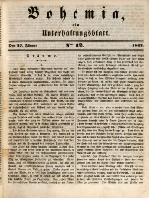 Bohemia Freitag 27. Januar 1843