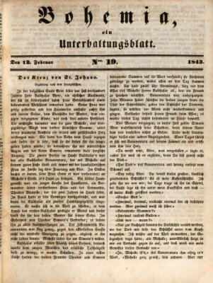 Bohemia Sonntag 12. Februar 1843