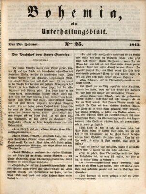 Bohemia Sonntag 26. Februar 1843