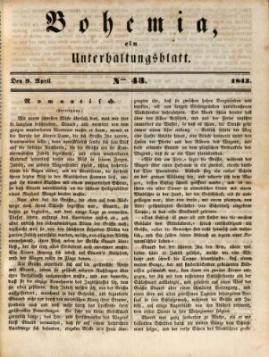 Bohemia Sonntag 9. April 1843