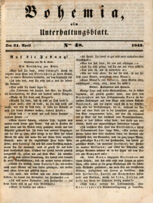 Bohemia Freitag 21. April 1843