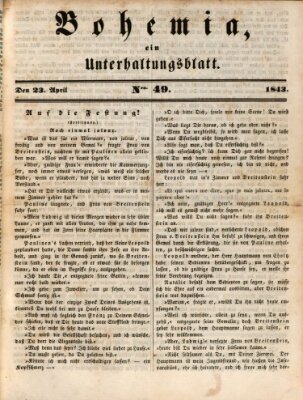 Bohemia Sonntag 23. April 1843