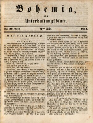 Bohemia Sonntag 30. April 1843