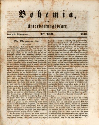 Bohemia Sonntag 10. September 1843