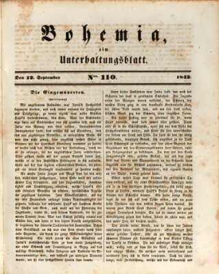 Bohemia Dienstag 12. September 1843