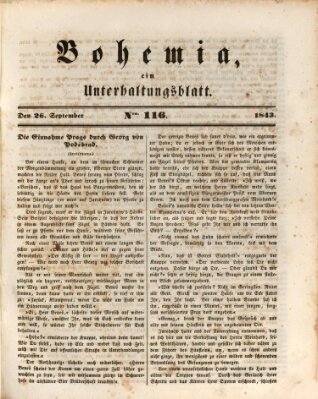 Bohemia Dienstag 26. September 1843