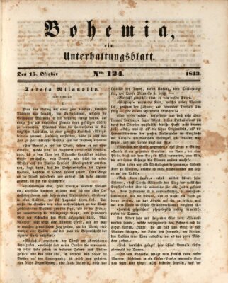 Bohemia Sonntag 15. Oktober 1843