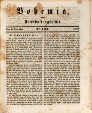 Bohemia Dienstag 7. November 1843