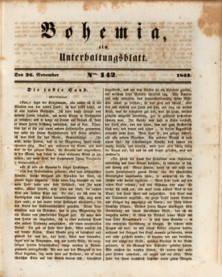 Bohemia Sonntag 26. November 1843