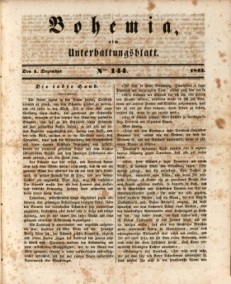 Bohemia Freitag 1. Dezember 1843