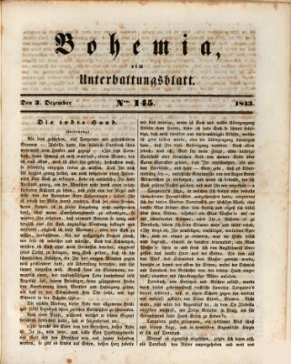 Bohemia Sonntag 3. Dezember 1843