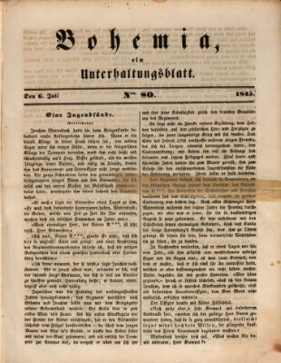 Bohemia Sonntag 6. Juli 1845