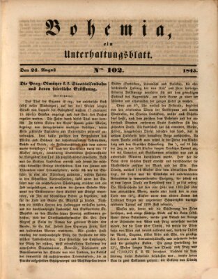 Bohemia Sonntag 24. August 1845