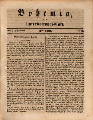 Bohemia Dienstag 9. September 1845