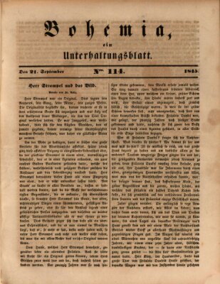 Bohemia Sonntag 21. September 1845