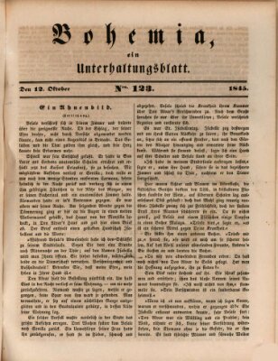 Bohemia Sonntag 12. Oktober 1845