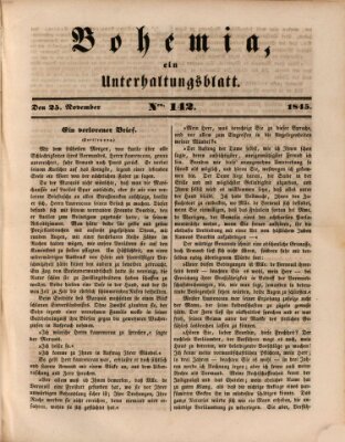 Bohemia Dienstag 25. November 1845