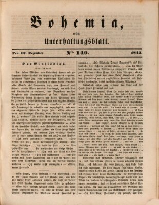 Bohemia Freitag 12. Dezember 1845