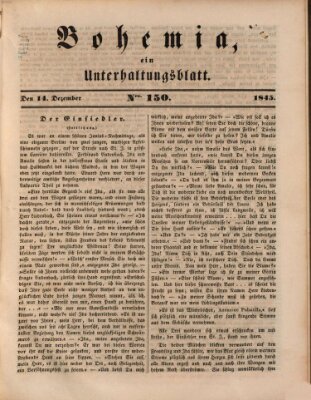 Bohemia Sonntag 14. Dezember 1845