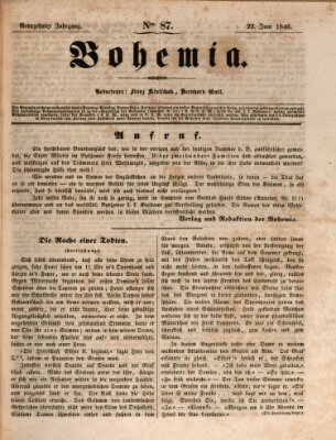 Bohemia Dienstag 23. Juni 1846