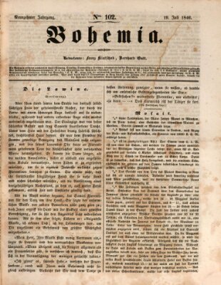 Bohemia Sonntag 19. Juli 1846