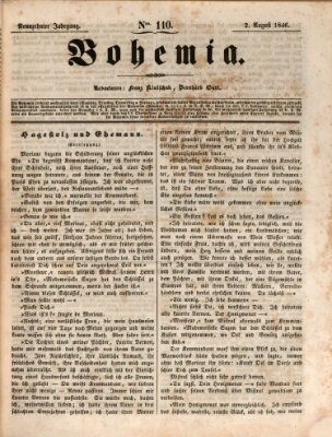 Bohemia Sonntag 2. August 1846