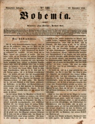 Bohemia Sonntag 27. September 1846