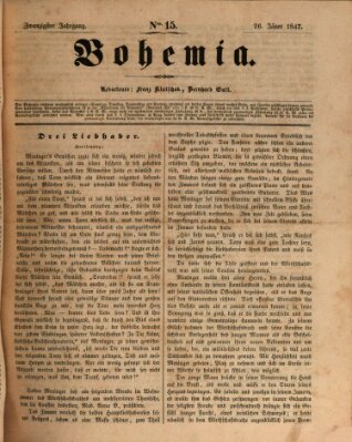 Bohemia Dienstag 26. Januar 1847