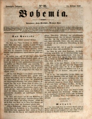 Bohemia Sonntag 14. Februar 1847