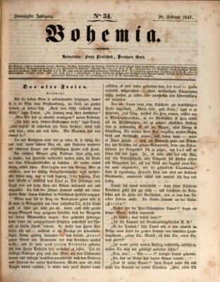 Bohemia Sonntag 28. Februar 1847