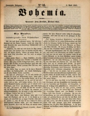 Bohemia Freitag 2. April 1847